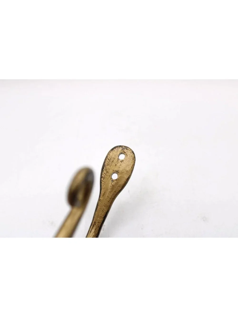 Vtg Brass Painted Wall Hooks (4) Decorative Scroll Design 4.5x3